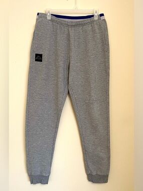 Kappa Man’s Gray Sweat Joggers with Logo Patch